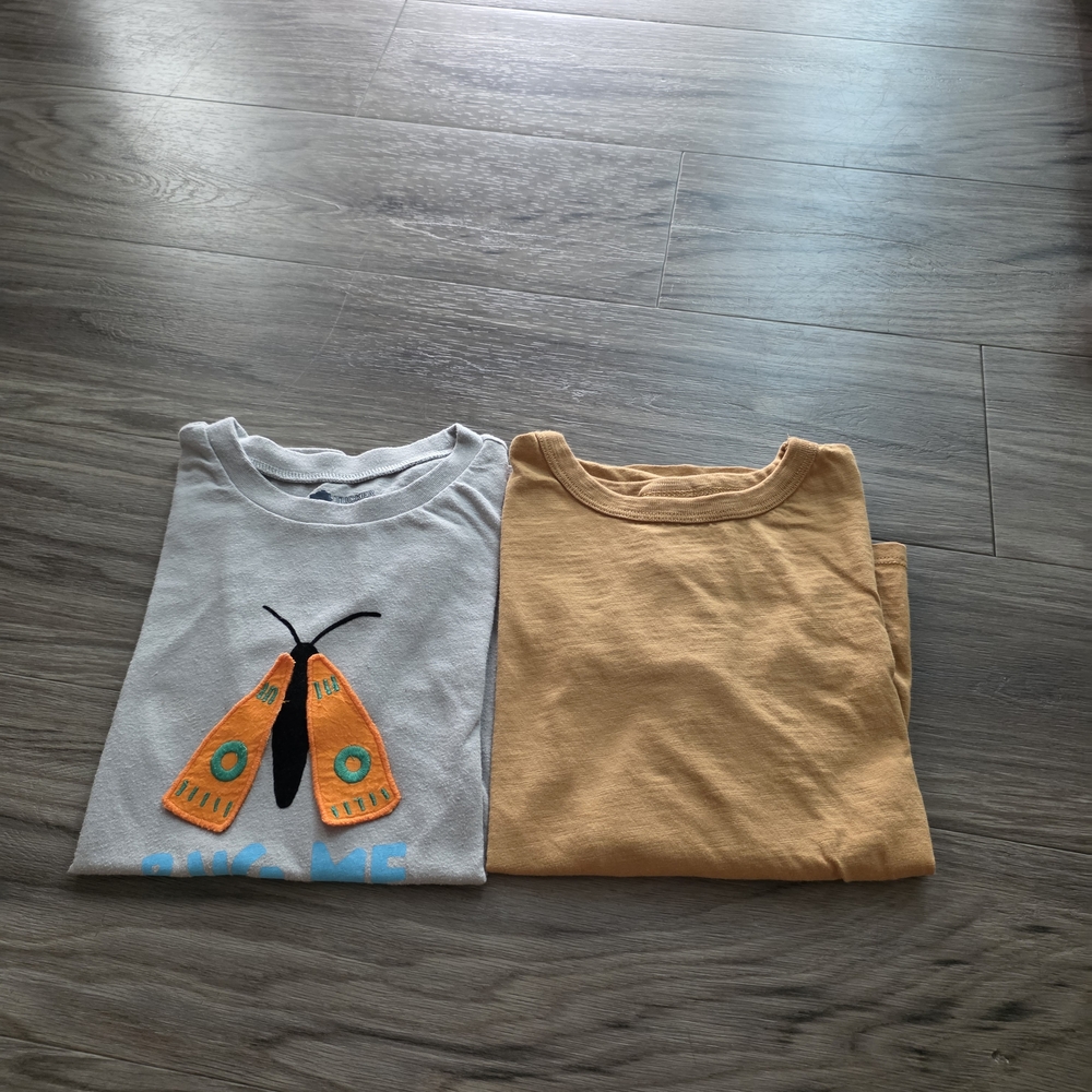 Kids Graphic Tee - Orange Butterfly Design